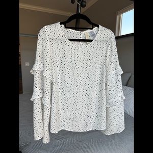 Bell Sleeved Ruffle Blouse